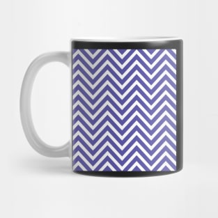 Purple and White Chevron Pattern Mug